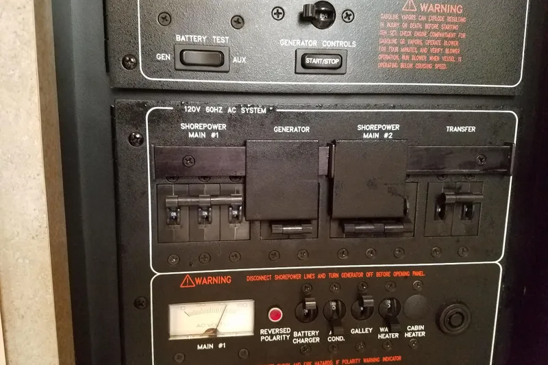 Slide: The Image of Electrical control panel on a 2005 Formula 31 Performance Cruiser boat. - 8