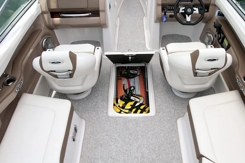 Slide: The Image of Manufacturer Provided Image: 2013 Chaparral 226 SSi boat interior with storage compartment and seating. - 6