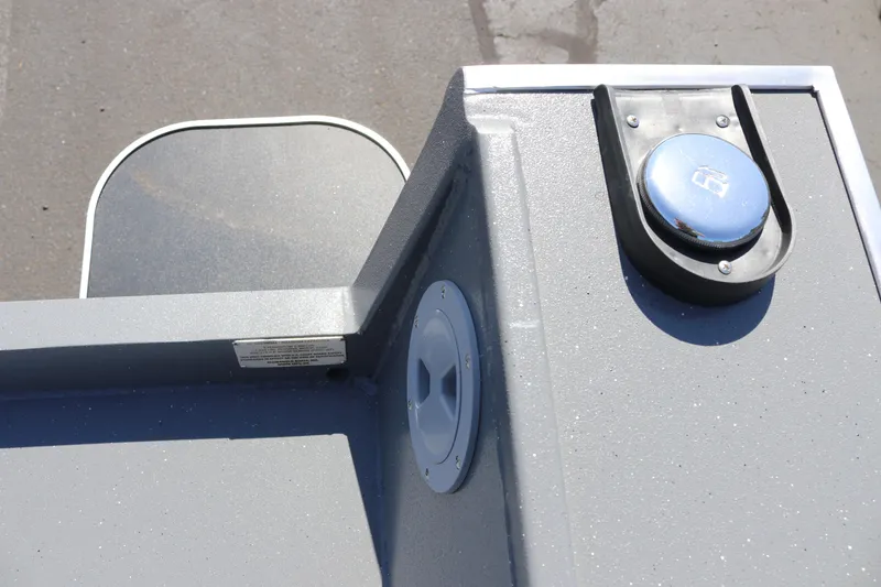 Slide: The Image of 2025 Alumaweld Columbia 23 boat detail showing deck and fittings. - 9