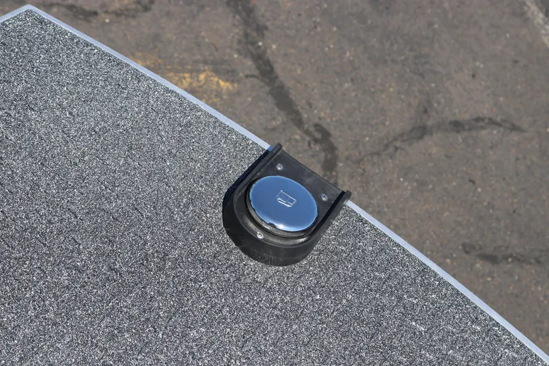 Slide: The Image of Alumaweld Free Drifter 20 (2025) boat deck with a metallic cap detail. - 10