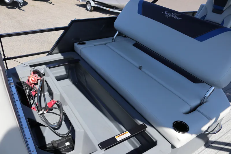 Slide: The Image of Interior view of 2025 SunChaser Geneva Sport 23 SB DH pontoon boat. - 12