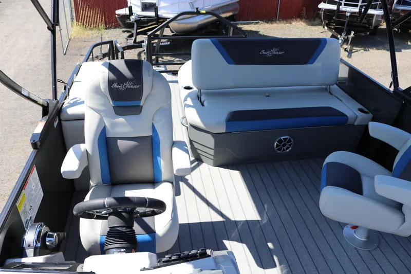 Slide: The Image of Interior of 2025 SunChaser Geneva Sport 23 SB DH pontoon boat. - 37
