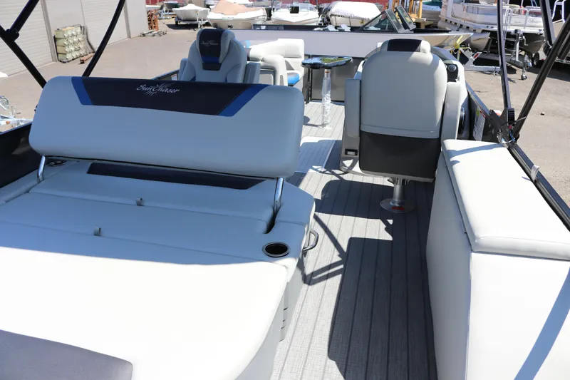 Slide: The Image of Interior of 2025 SunChaser Geneva Sport 23 SB DH pontoon boat. - 5