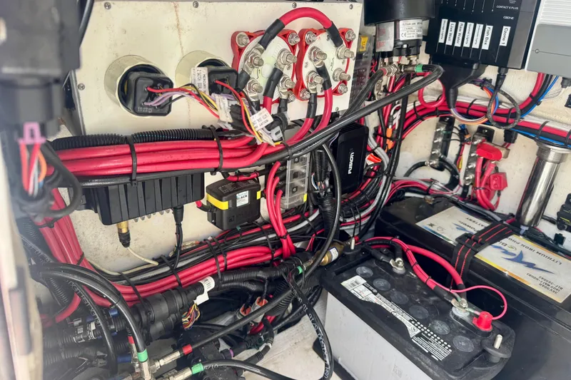Slide: The Image of Electrical wiring and components inside a ZCB Freemason 26, 2023 model. - 16