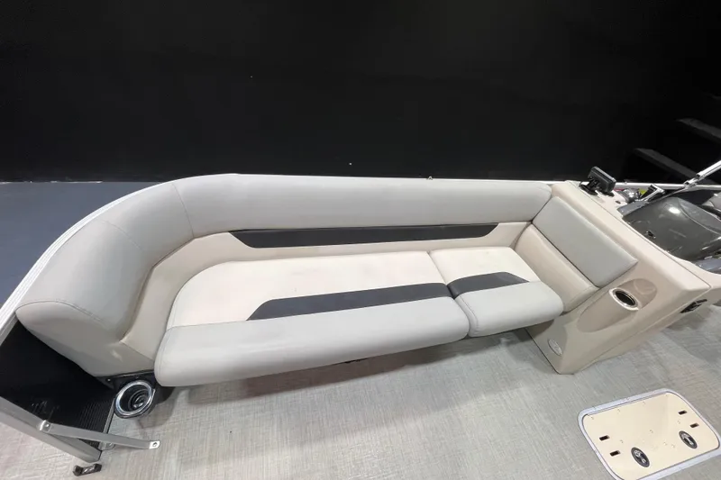 Slide: The Image of 2023 Princecraft Vectra 23 boat interior with sleek seating and modern design. - 9