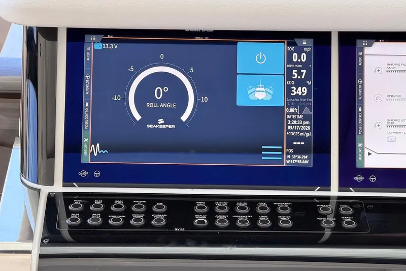 Slide: The Image of Dashboard display of 2026 Saxdor 400 GTC showing roll angle and navigation data. - 33