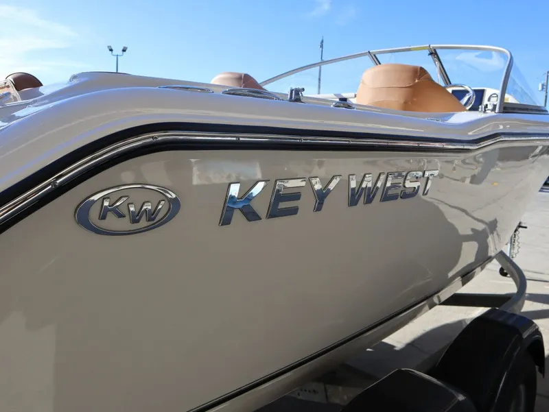 Slide: The Image of Key West 203 DFS boat, side view, glossy finish, 2026 model. - 5