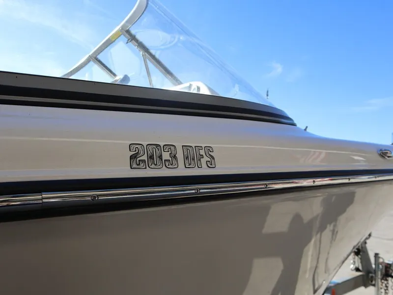 Slide: The Image of Key West 203 DFS boat, model year 2026, side view. - 6