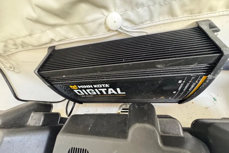 Slide: The Image of Minn Kota digital charger on 2022 Key West 244 Center Console boat. - 48