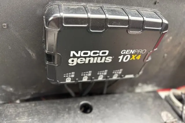 Slide: The Image of NOCO Genius GENPRO 10x4 battery charger installed on a 2016 Nitro Z20 boat. - 30