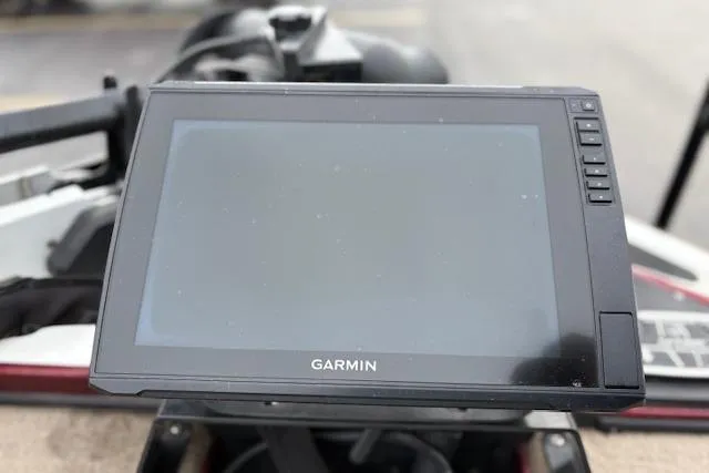Slide: The Image of Garmin GPS device on a 2016 Nitro Z20 boat dashboard. - 42