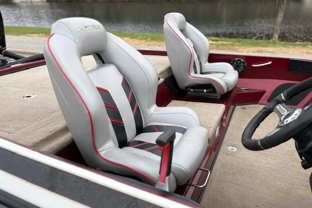 Slide: The Image of Luxurious interior of a 2016 Nitro Z20 boat with stylish seating. - 50