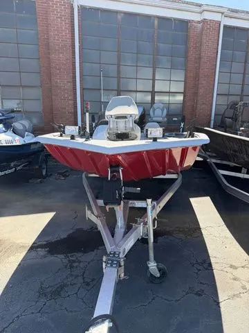 Slide: The Image of 2019 Xpress XP 200 Catfish boat parked on trailer. - 12