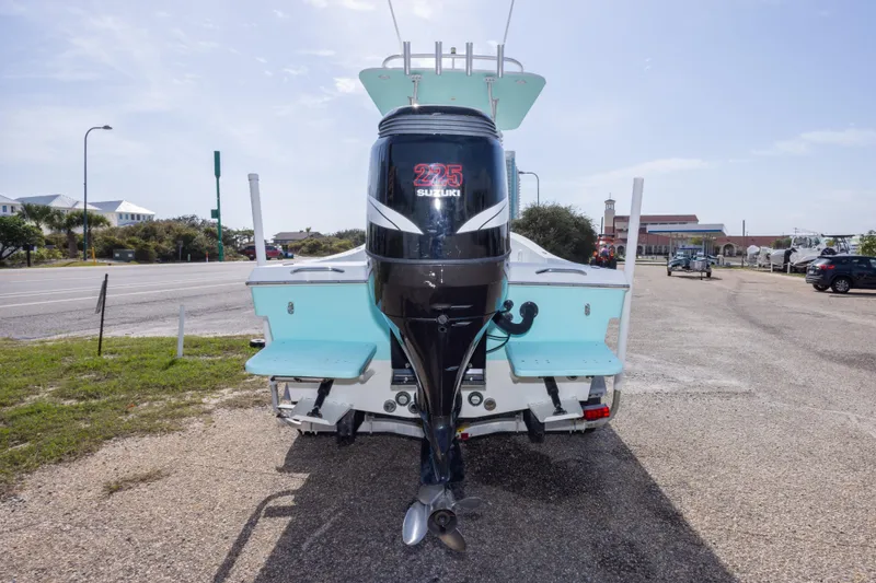 Slide: The Image of Rear view of 2007 Andros Cuda 23 boat with Suzuki 225 outboard motor. - 11