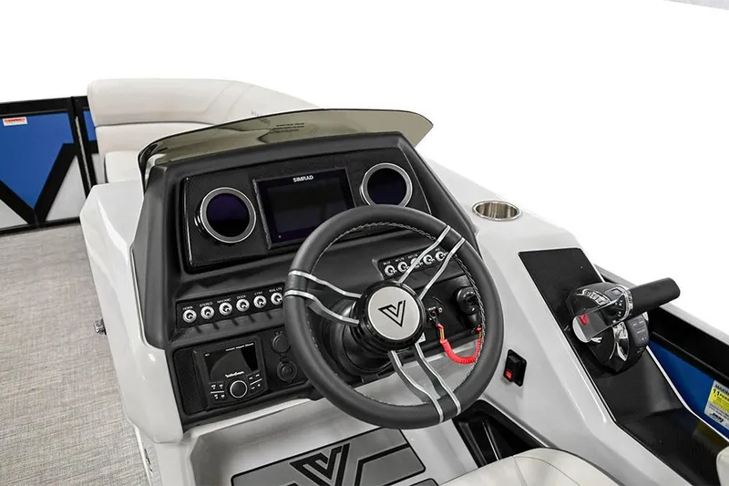 Slide: The Image of Manufacturer Provided Image: 2023 Viaggio Diamante U boat dashboard with steering wheel and control panel. - 14