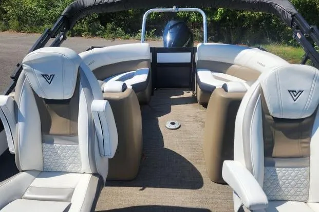 Slide: The Image of 2023 Viaggio Diamante U boat interior with luxurious seating and modern design. - 2