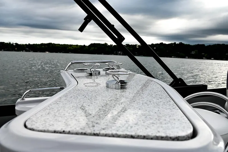 Slide: The Image of Manufacturer Provided Image: 2023 Viaggio Diamante B boat with sleek countertop on a lake. - 26