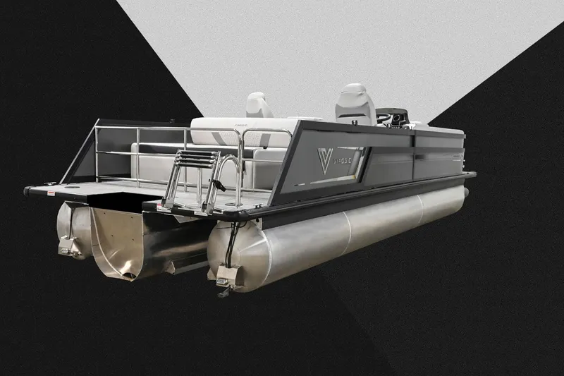 Slide: The Image of Manufacturer Provided Image: 2023 Viaggio Diamante S pontoon boat with sleek design and modern features. - 11