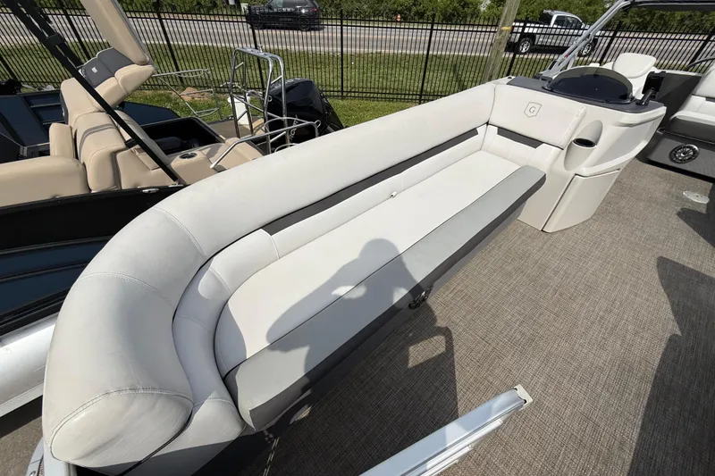 Slide: The Image of 2023 Godfrey Sweetwater 2286 C pontoon boat with spacious seating and modern design. - 13