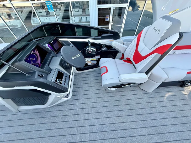 Slide: The Image of Avalon Excalibur Carbon Series Quad Lounger Shift Windshield - 27 FT w/ Twin 425's 2026 - 6