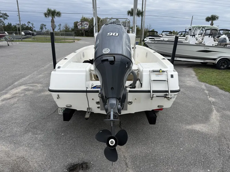 Slide: The Image of Rear view of a 2007 Century 1701 boat with outboard motor. - 3