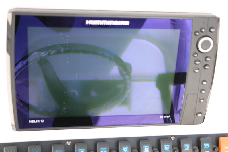 Slide: The Image of Humminbird Helix 12 CHIRP fishfinder on 2016 Sea Hunt BX 22 BR boat. - 48