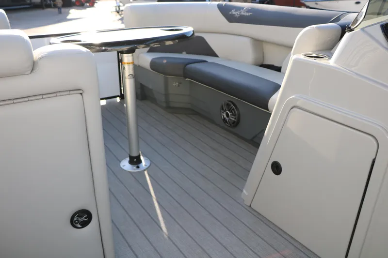 Slide: The Image of 2024 Sun Chaser Geneva SB DH boat interior with seating and table. - 27