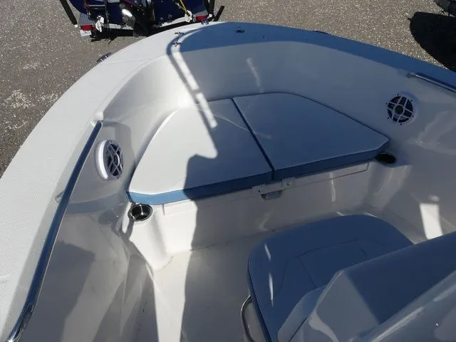 Slide: The Image of Interior view of the 2026 Robalo R180 Center Console boat. - 12