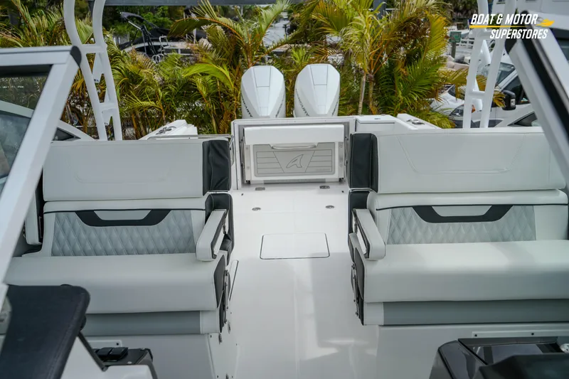 Slide: The Image of 2026 Blackfin 272 DC boat interior with luxurious seating and modern design. - 39