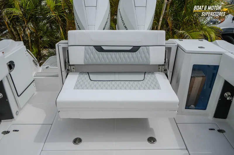 Slide: The Image of 2026 Blackfin 272 DC boat with luxurious seating and modern design. - 48