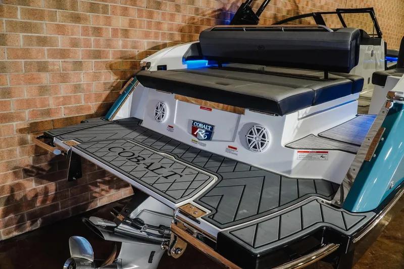 Slide: The Image of 2026 Cobalt R6 boat with sleek design and comfortable seating on display. - 8