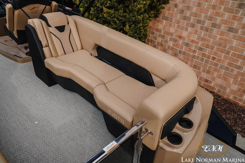 Slide: The Image of Luxurious beige seating on 2026 Evotti 725QL boat at Lake Norman Marina. - 7