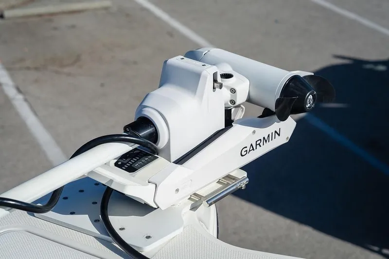 Slide: The Image of Garmin marine equipment on 2024 World Cat 295 CC boat, featuring advanced navigation technology. - 30