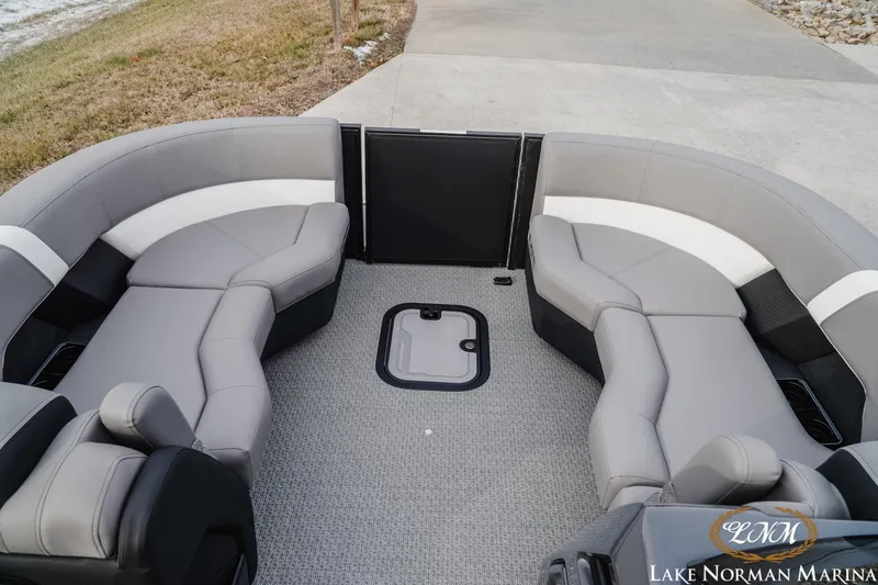 Slide: The Image of Luxurious seating on 2026 Evotti 723QL boat at Lake Norman Marina. - 14