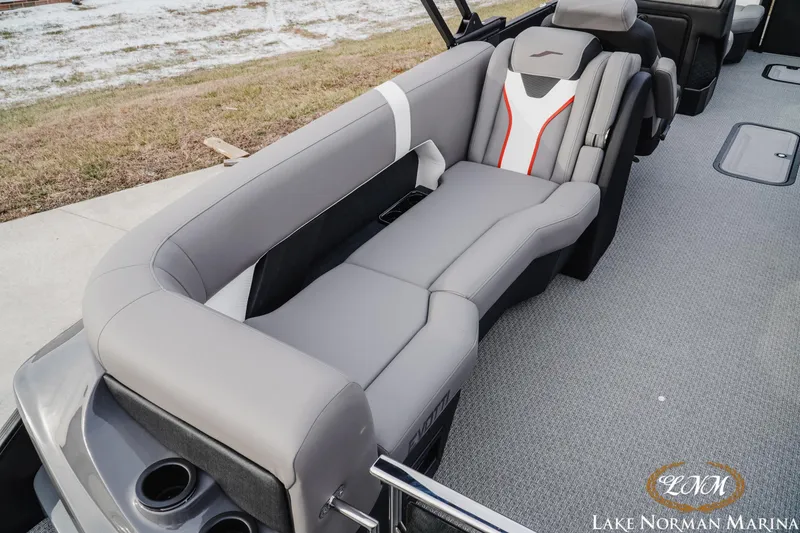 Slide: The Image of Luxurious seating on 2026 Evotti 723QL boat at Lake Norman Marina. - 7