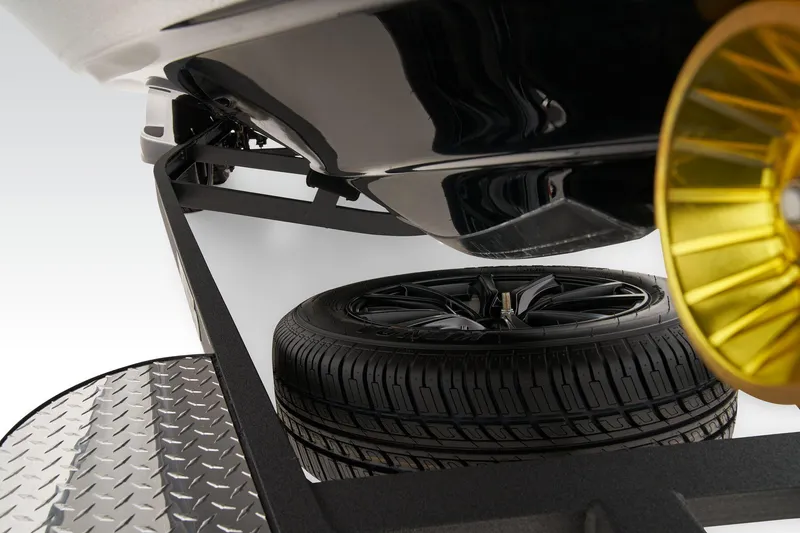 Slide: The Image of 2026 Triton 21XP Patriot boat dashboard with steering wheel and control panel. - 19