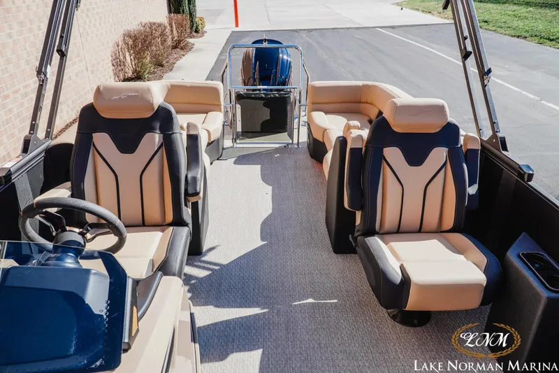 Slide: The Image of Luxury interior of 2026 Evotti 723QL boat at Lake Norman Marina. - 18