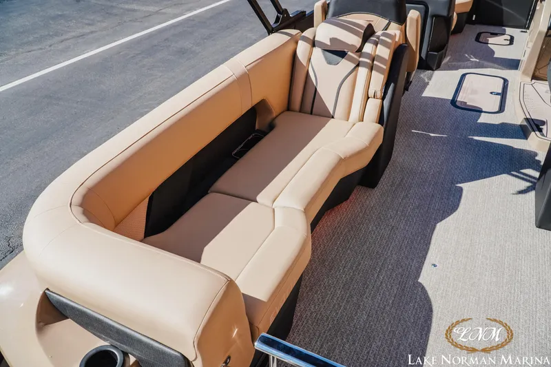 Slide: The Image of Luxurious seating on 2026 Evotti 723QL boat at Lake Norman Marina. - 8