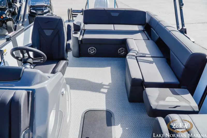 Slide: The Image of Luxurious interior of 2026 Evotti 523CS boat with plush seating and modern design. - 16