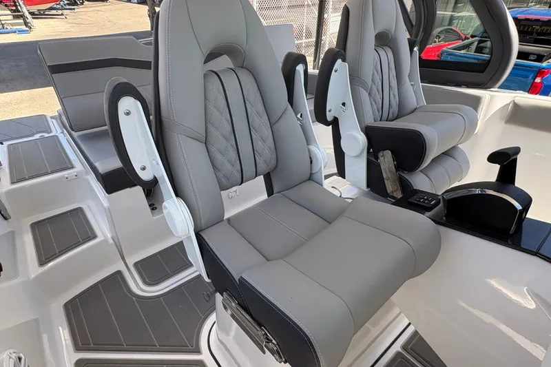 Slide: The Image of Luxury seating in 2026 Monterey Elite 25 SD boat, featuring modern design and comfort. - 34