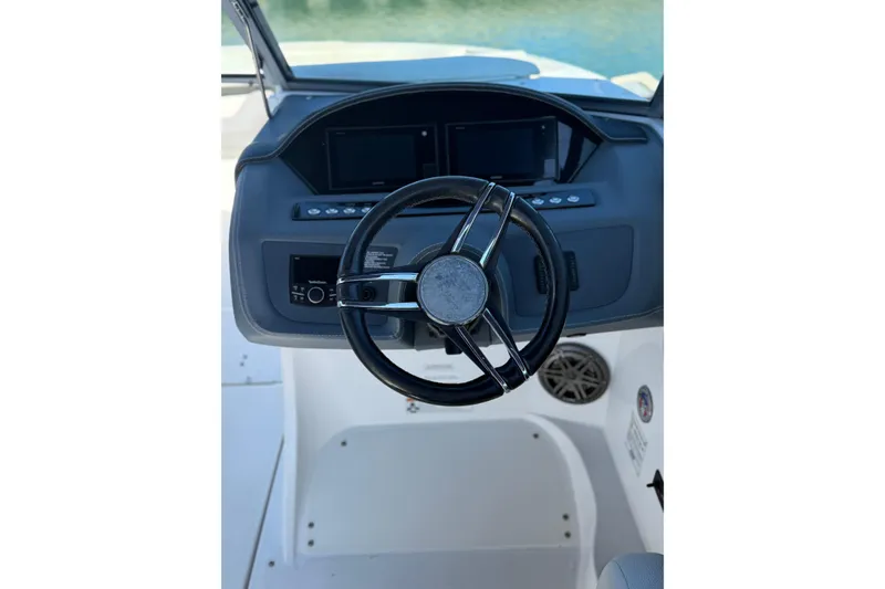 Slide: The Image of Steering wheel and dashboard of 2020 Cobalt CS23 boat. - 4