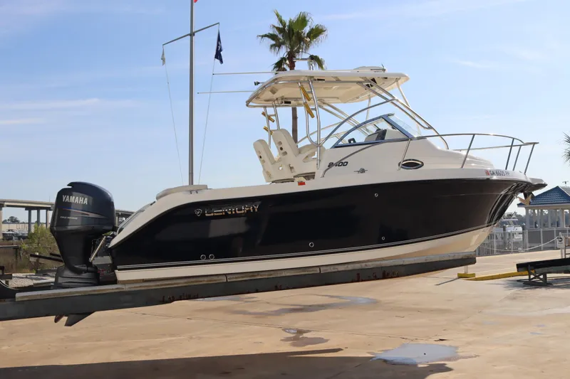 Slide: The Image of 2009 Century 2400 Walk-Around boat with Yamaha engines - 3