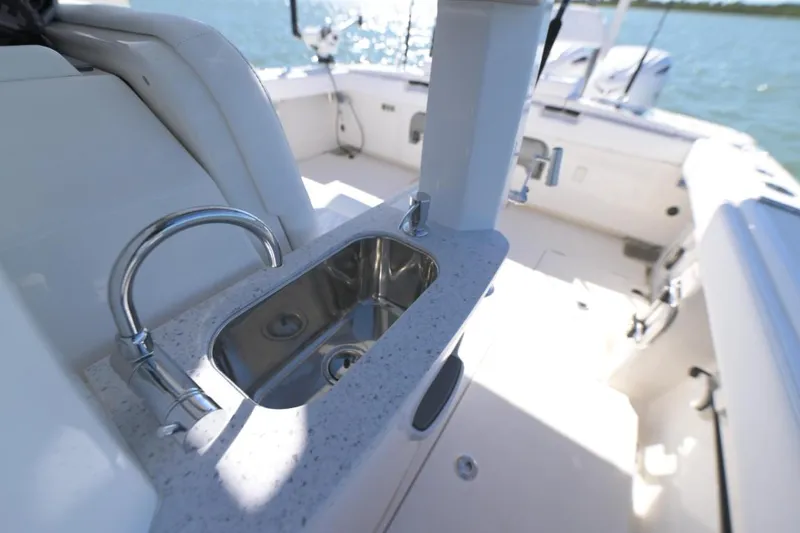 Slide: The Image of Manufacturer Provided Image: Luxury Solace 37 CS boat interior with sleek sink, 2026 model. - 6