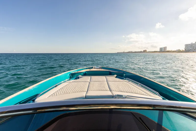 Slide: The Image of 2024 Solaris Power 52 Open yacht cruising on open sea under clear sky. - 17