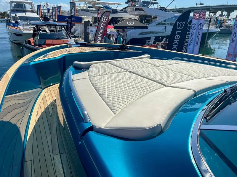 Slide: The Image of 2024 Solaris Power 52 Open luxury yacht at a boat show. - 18