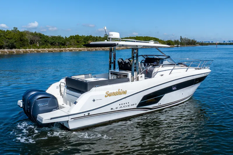 Slide: The Image of 2024 Jeanneau Leader 10.5 WA Series 2 boat cruising on a sunny day. - 8