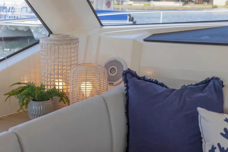 Slide: The Image of Modern kitchen interior on 2022 Aquila 44 Yacht with sleek cabinetry and appliances. - 19