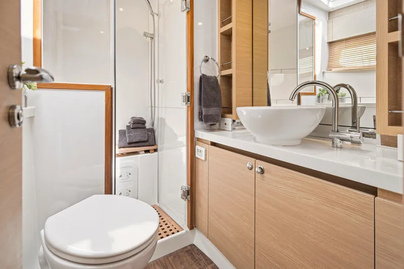 Slide: The Image of Modern kitchen area on 2022 Aquila 44 Yacht with stainless steel appliances. - 22