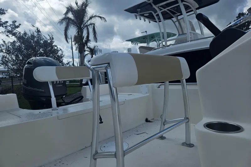 Slide: The Image of 2018 Bulls Bay 2000 boat interior with Yamaha engine and seating. - 9