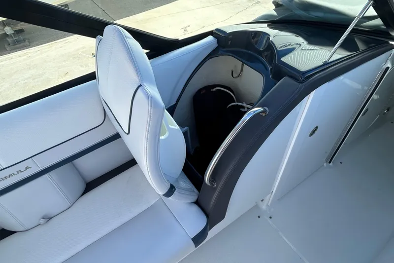 Slide: The Image of 2021 Formula 350 Crossover Bowrider I/O interior with spacious seating and modern amenities. - 13